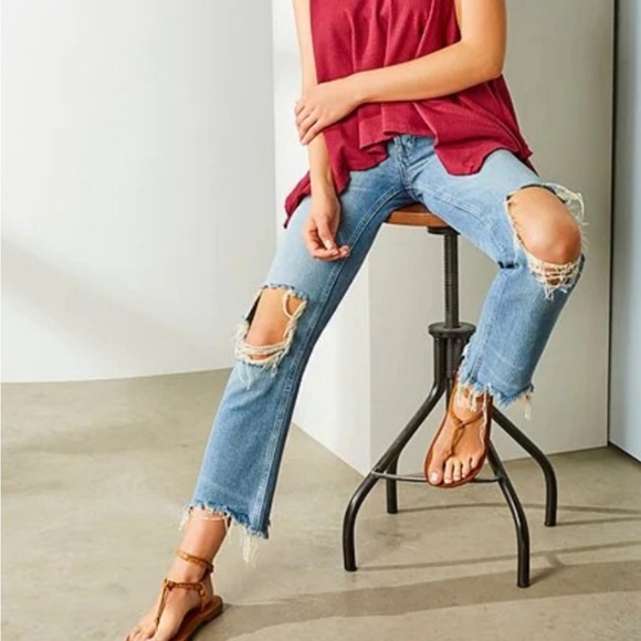 Free People x We The Free Maggie Straight Jean in Faded Blue Size 26 - Picture 3 of 12
